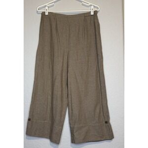 White‎ Stag Petite Tan Linen/rayon Capri Women's Medium (8/10)